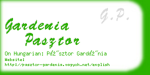 gardenia pasztor business card